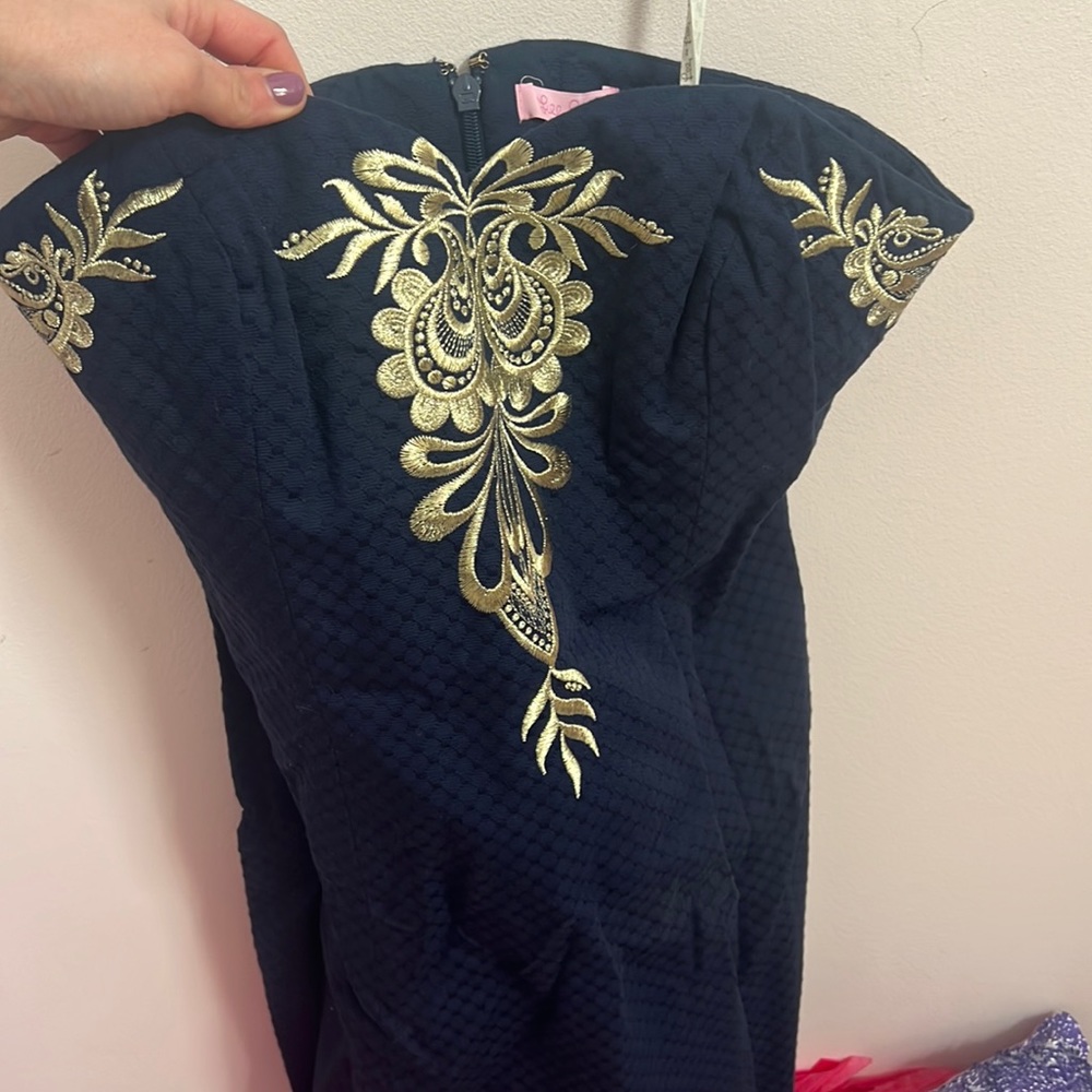 Lilly Pulitzer Demi Zorina Dress Embroidered Mini Dress Size 8